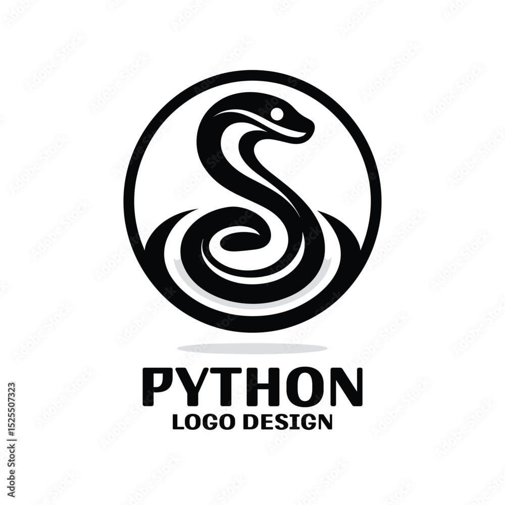 Obraz premium Python Vector Logo Design