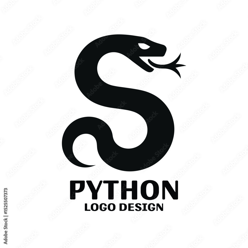 Obraz premium Python Vector Logo Design