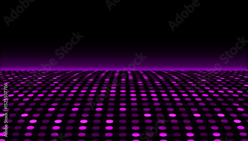 Purple space perspective dots light field technology abstract background