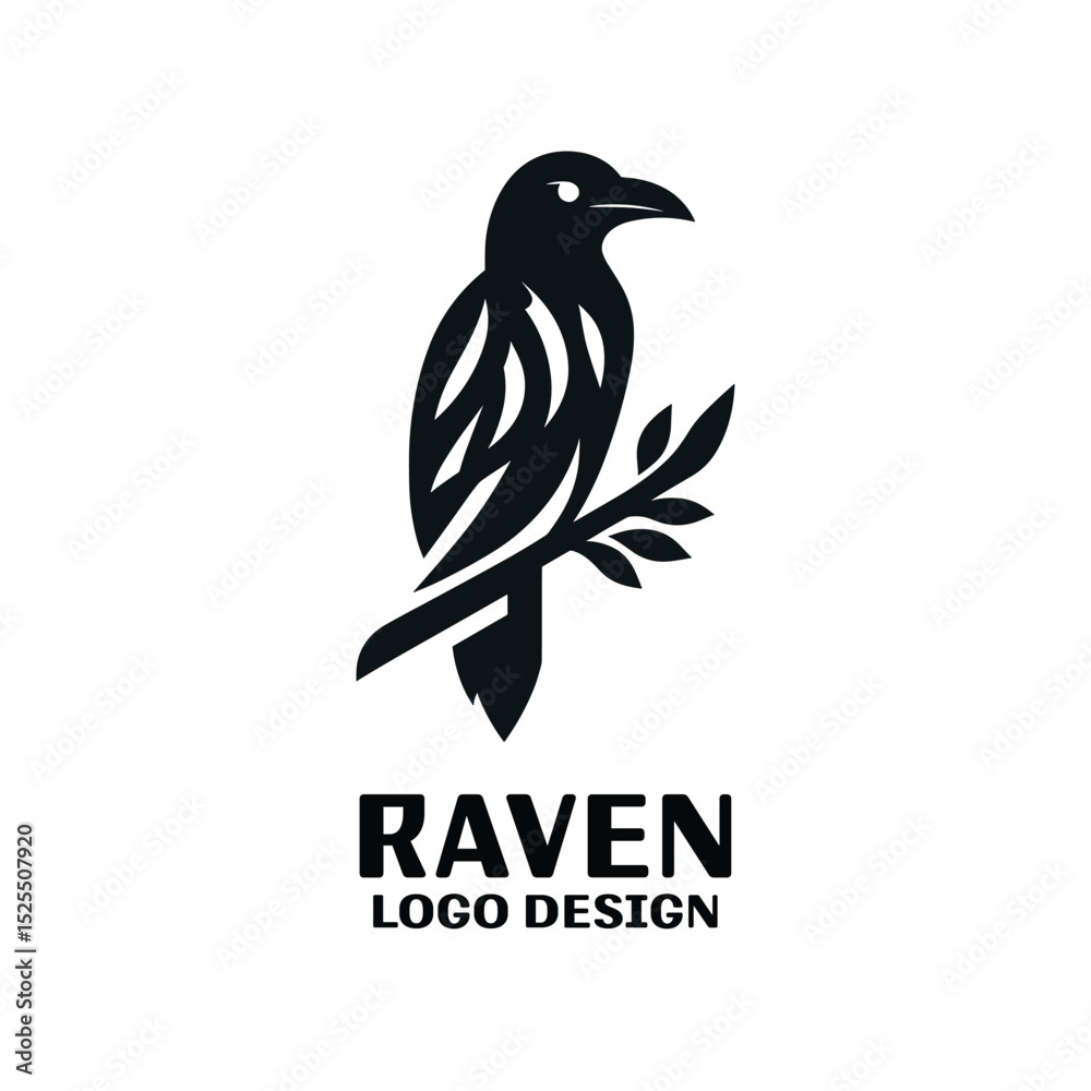 Obraz premium Raven Vector Logo Design