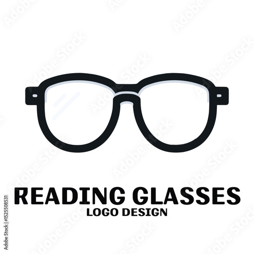 Reading Glass Vector Logo Design