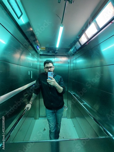 young man in subway