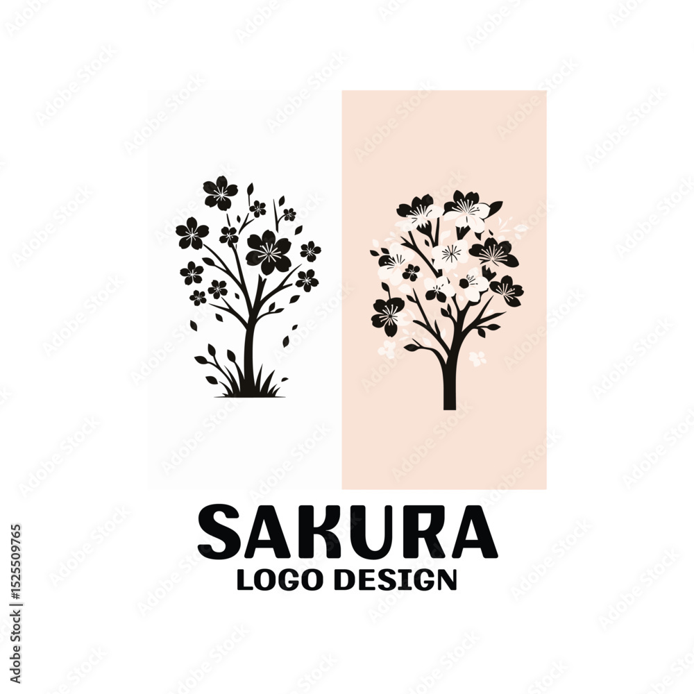 Obraz premium Sakura Vector Logo Design