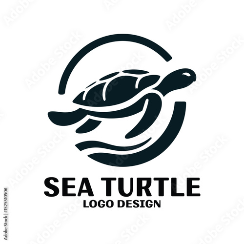 Sea Turtle Vector Logo Design