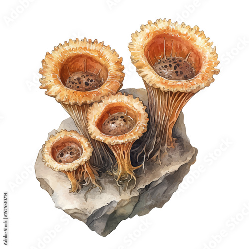 Troglobites Organisms Adapted To Cave Life, watercolor drawing vector, high quality, isolated on a white background.