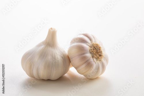 garlic bulb on a white background
