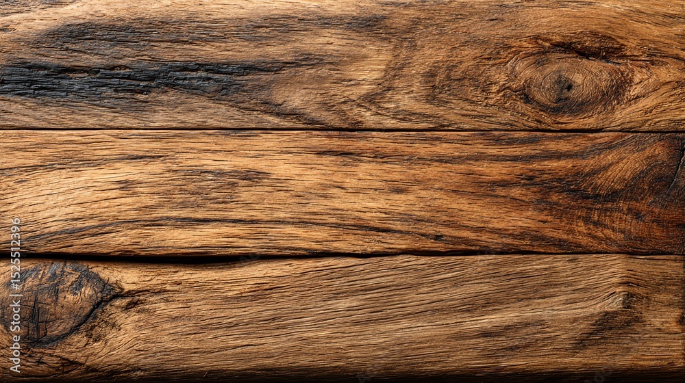 Naklejka premium Close-up of beautiful wooden texture showcasing rich grains and natural colors.