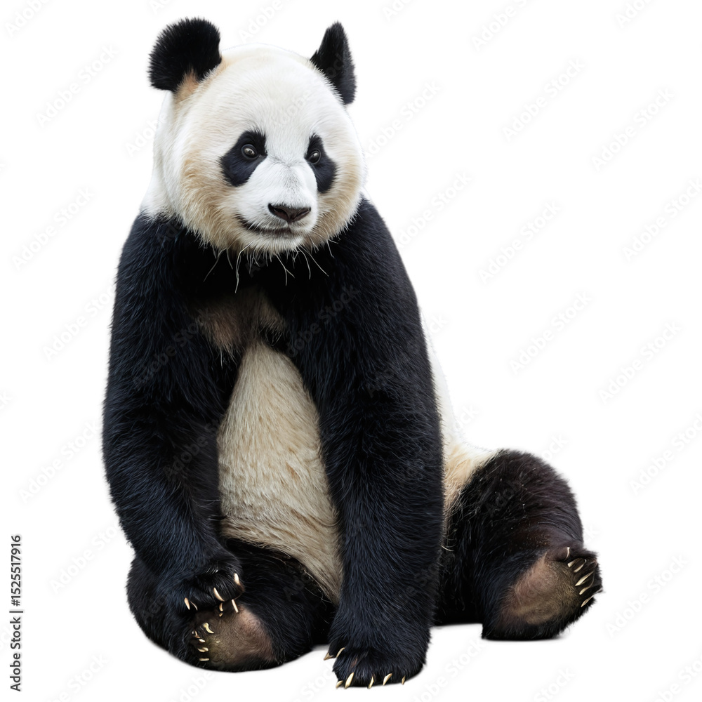 Obraz premium panda bear isolated on transparent background