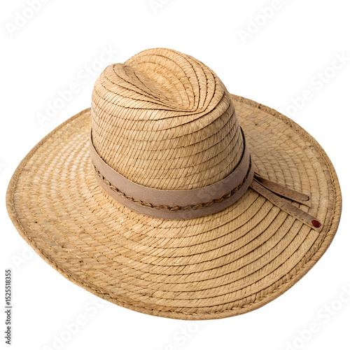 Straw Hat Isolated on Transparent Background – Summer Headwear Clipart

 photo