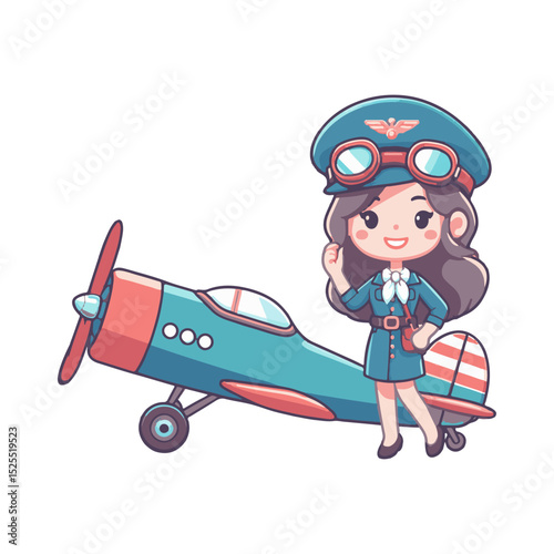 
illustration design of a pilot