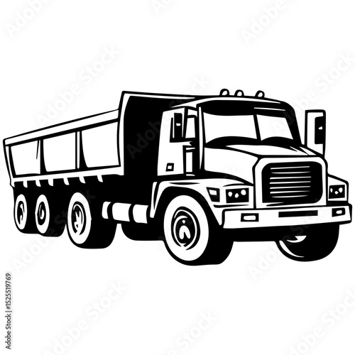 Vector Cartoon Dump Truck. Tipper truck. Vector Cartoon Dump Truck. Tipper truck.