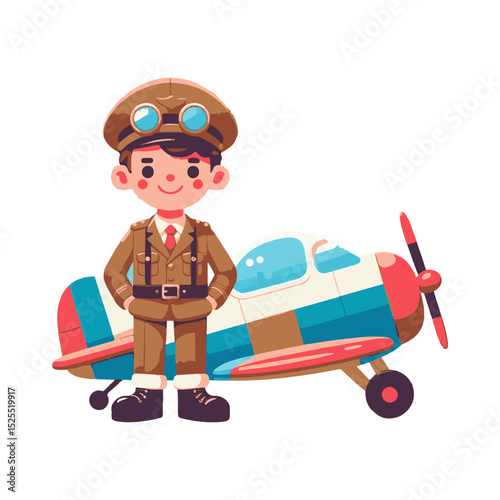 
illustration design of a pilot