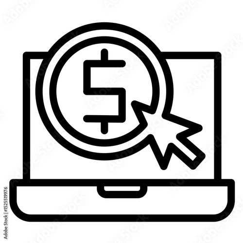 Pay Per Click Vector Icon Style