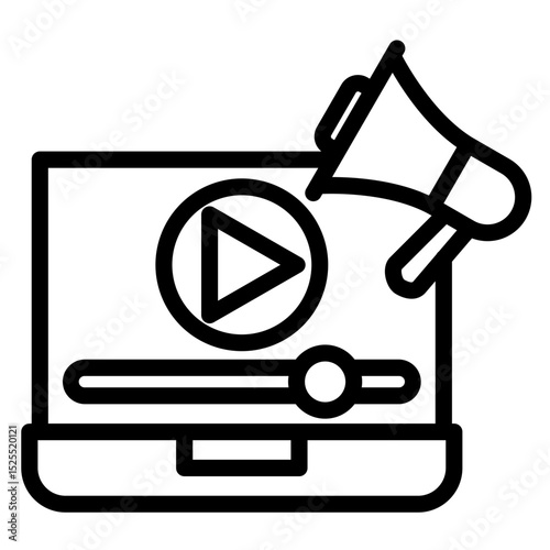 Video Marketing Vector Icon Style