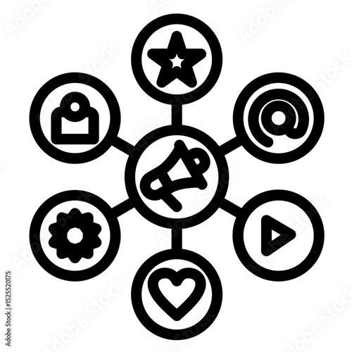 Viral Marketing Vector Icon Style