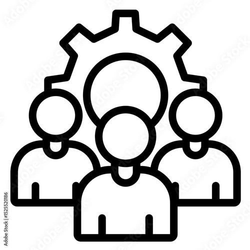 Customer Relationship Management Vector Icon Style
