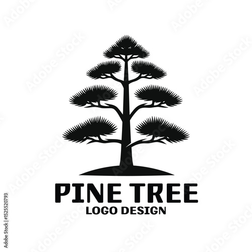 Pine Tree Vector Logo Design