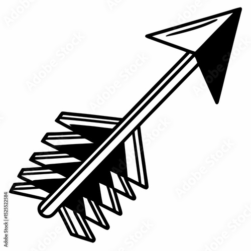 black and white arrows