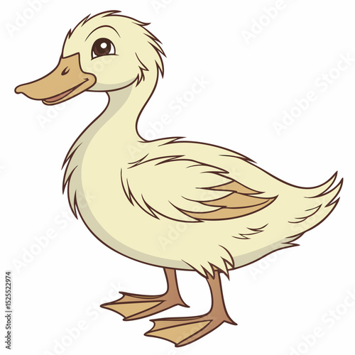 "Cute Cartoon Duck – Animal Character for Kids"

