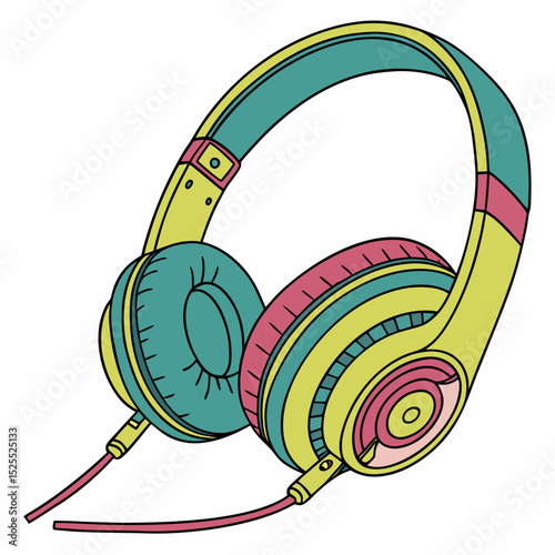 "Modern Headphones – Audio Device Vector Illustration"

