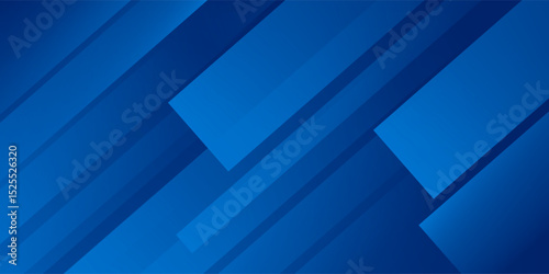 Abstract blue background with glowing geometric lines. Modern blue gradient square shape design. Futuristic technology concept. Suit for brochure,