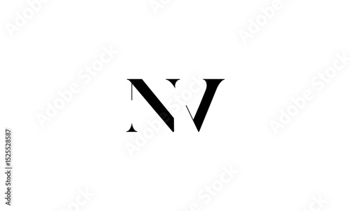 NV initial letters, monogram logo