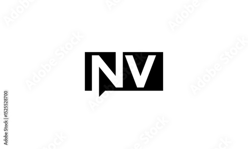 NV initial letters, monogram logo