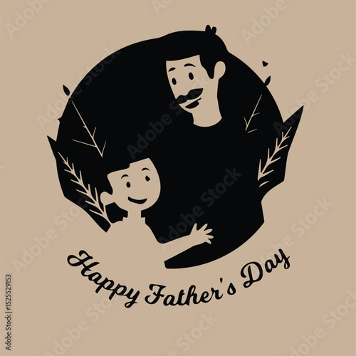Flat design fathers day concept