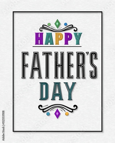  Decorative Happy Father's Day Typography with Embellishments