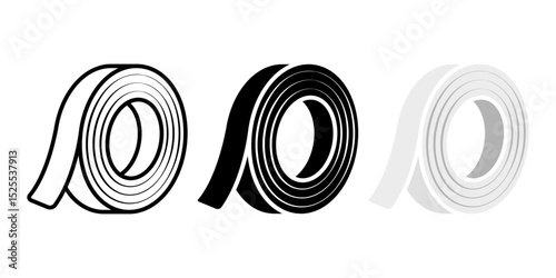 Adhesive Tape icon set. for mobile concept and web design on white background