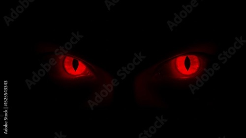 Red eyes glowing darkness