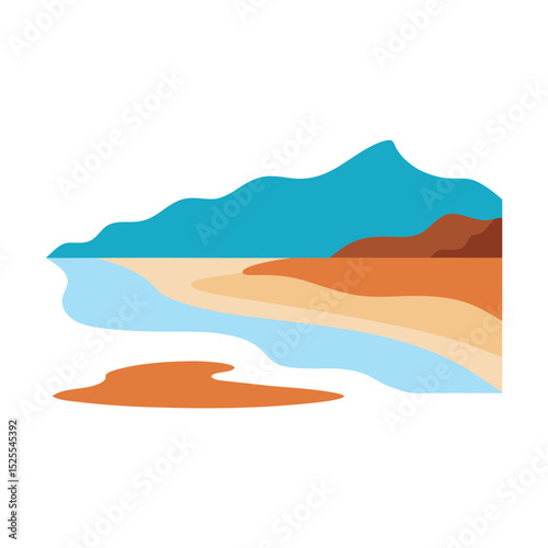 background scenery flat color design