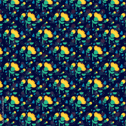 Seamless Pattern with Cute Pastel Colors on Dark Background – Festive Spring Holiday Design for Kids and Seasonal Projects Seamless Abstract Purple and Blue Fluid Pattern Design – Organic Marble Textu