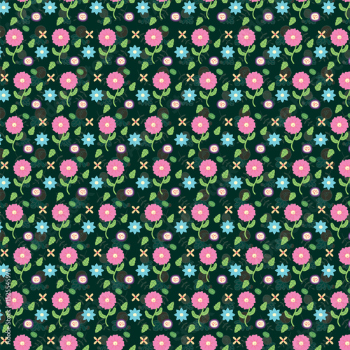 Seamless Pattern with Cute Pastel Colors on Dark Background – Festive Spring Holiday Design for Kids and Seasonal Projects Seamless Abstract Purple and Blue Fluid Pattern Design – Organic Marble Textu