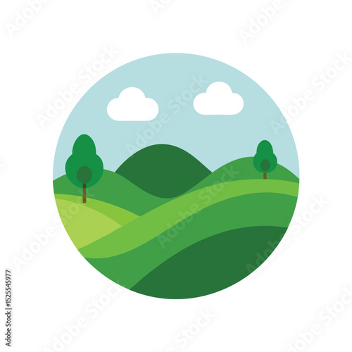 background scenery flat color design