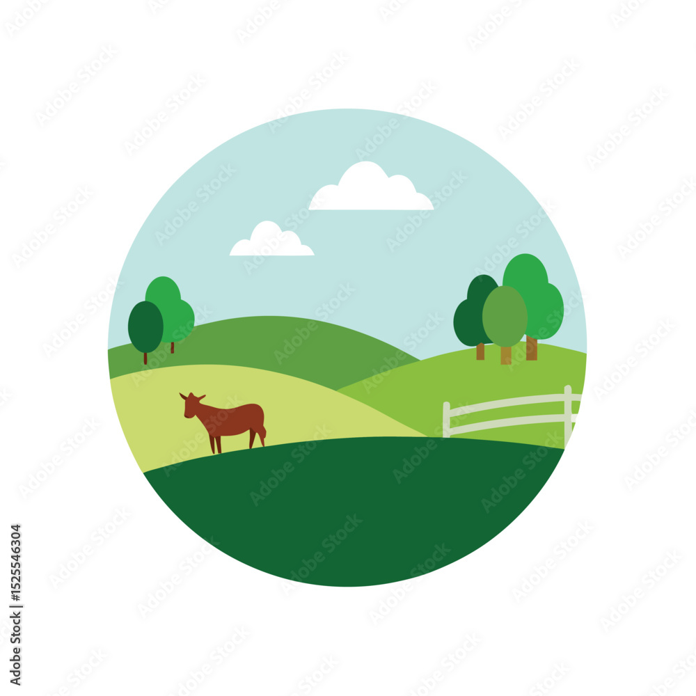 Fototapeta premium background scenery flat color design