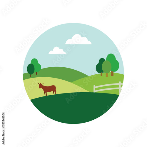 background scenery flat color design