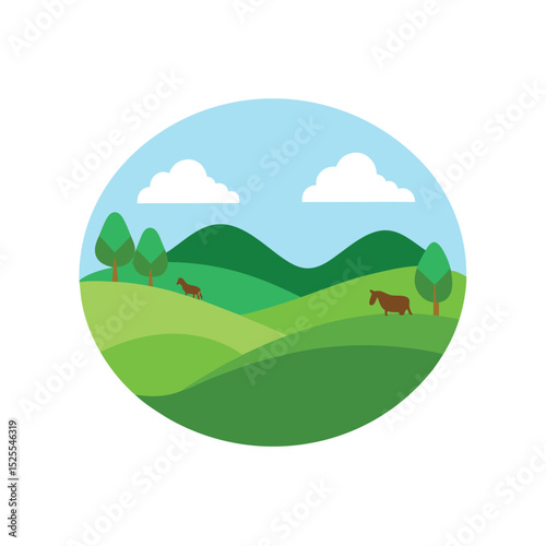 background scenery flat color design