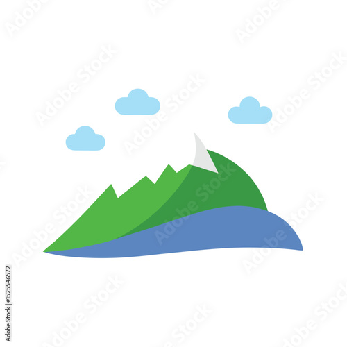 background scenery flat color design