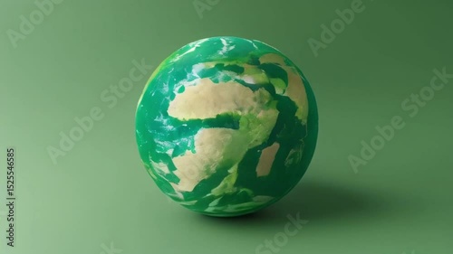 green planet earth globe, Earth globe in monochromatic green created with generative ai