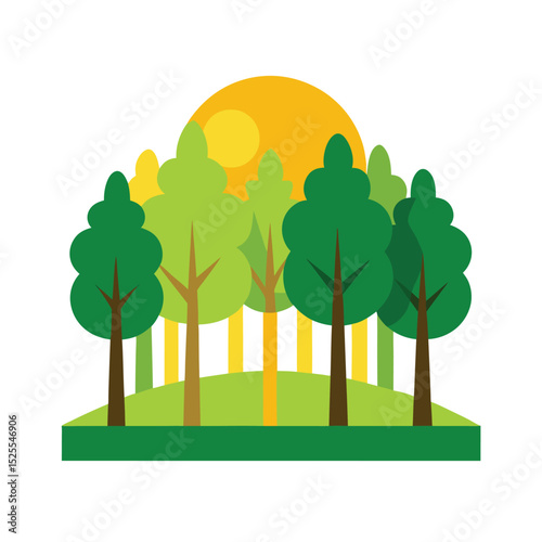 background scenery flat color design