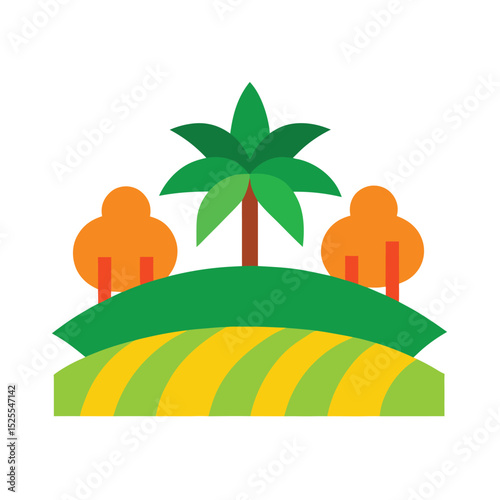 background scenery flat color design