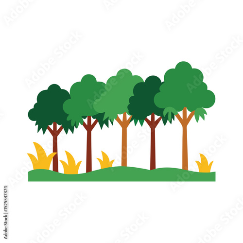 background scenery flat color design
