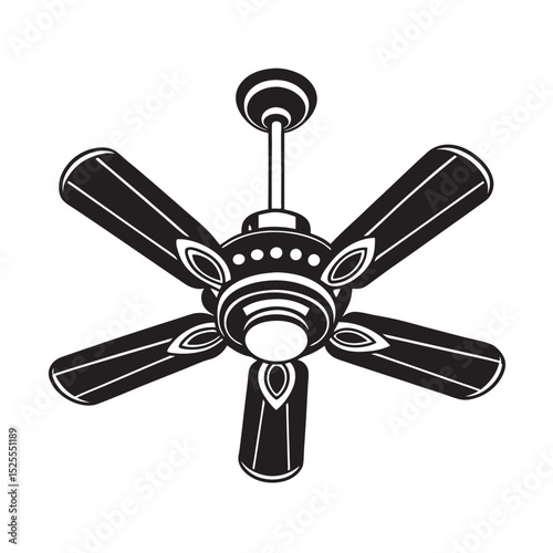 vector-of-silhouette-ceiling-fan-on-the-white-back (1).eps