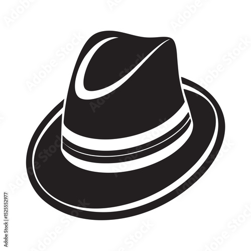 silhouette of wow cap on the white background