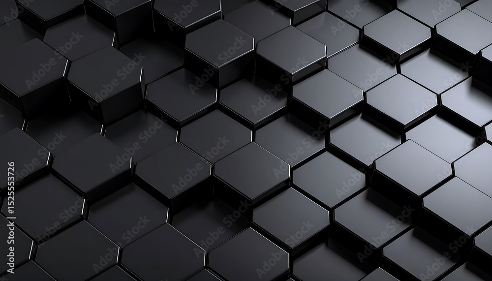 Fototapeta premium Abstract geometric pattern of dark hexagons