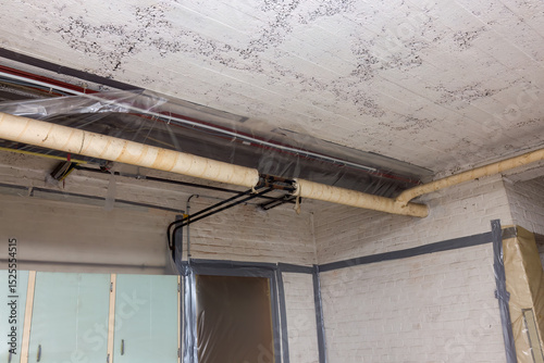 Asbestos removal works in garage