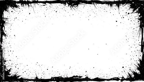 Black and white distressed grunge texture overlay with scratches and dust.