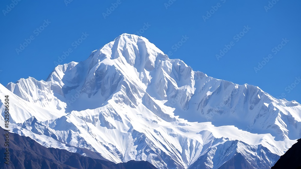 Obraz premium snowy mountain and blue sky
