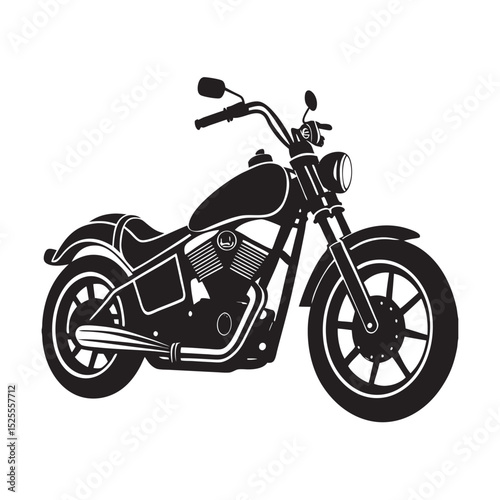 silhouette of motorbike on the white backgrounds